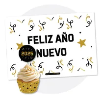 Comprar Kit Imprimible Año Nuevo \u002F Fin De Año Banderín Deco