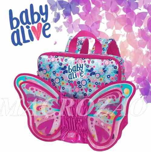 Mochila Infantil Mini Baby Alive Butterfly 980b08 C/suporte 