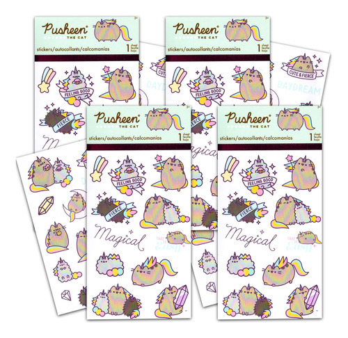 Pusheen - Paquete De Calcomanias De Gato Pusheen Favores  1