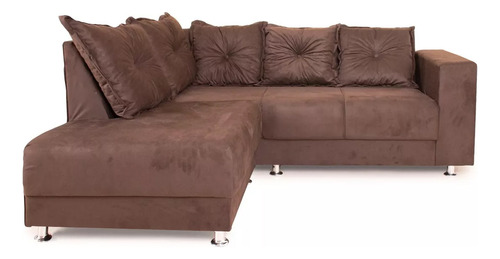 Sofa De 3 Cuerpos Con Extension Chaise  En Tela O Cuerina 