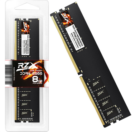Memória Ram Desktop RZX Gamer Fire Dragon 8gb Ddr4 2666mhz 1.2v Cl19 Dimm
