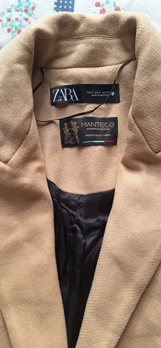 Abrigo Zara Manteco Lana Italiana Talla S Nuevo Con Etiqueta