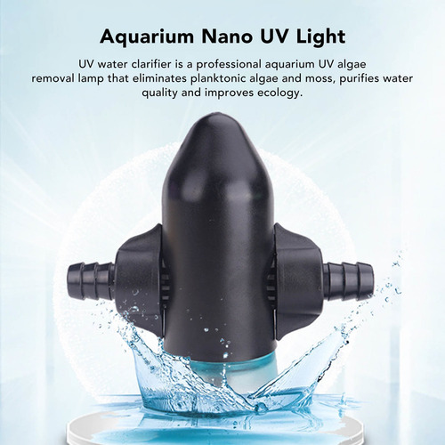 Lámpara Uv Para Pecera, Para Acuario, Nanoalgas, Limpia, 3 W