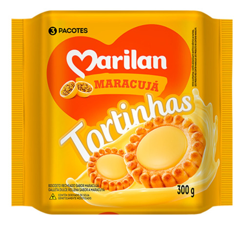 Bolacha Tortinhas Marilan 300g Sabor Maracujá Deliciosa Top