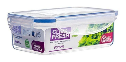 Imagem 3 de 5 de Kit 10 Potes Plásticos Herméticos Alta Qualidade Click Fresh