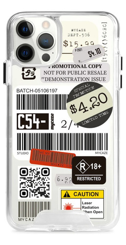 Funda Para iPhone 13 Diseño Codigo De Barras Transparente
