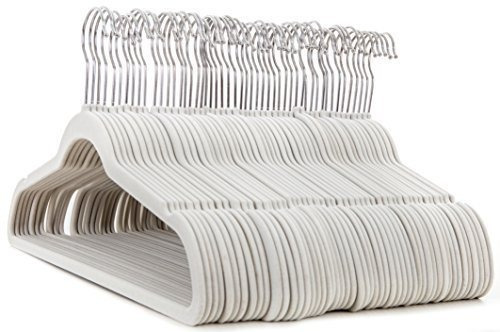 Set 50 Perchas Terciopelo Adulto 45cm Premium Colores Se Natural