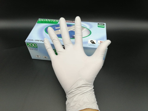 Imagen 2 de 4 de Guantes De Nitrilo Mediano 1 Caja Con 200 Piezas Kirkland