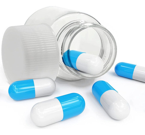 Pastillero 100 Frascos 20ml Para Pastillas Rellenables Color Transparente
