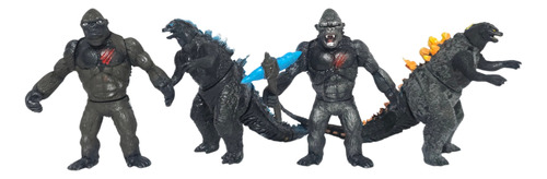 Paquete Juguete 4 Figuras King Kong Vs Godzilla 