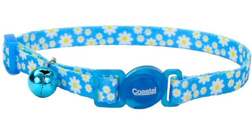 Collar Ajustable Gato Coastal Safe Cat Breakaway Daisy Blue
