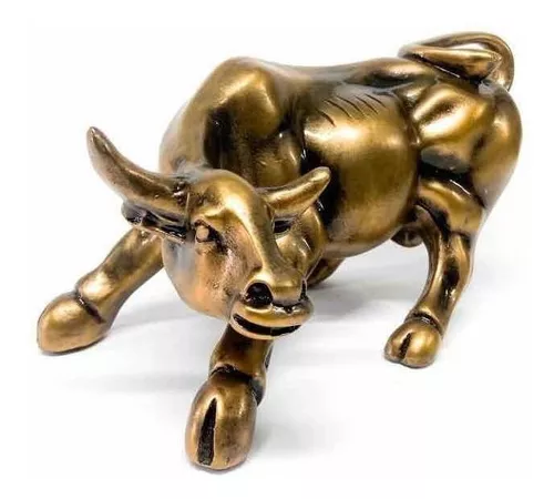 Touro Wall Street cobre maciço banhado a bronze modernart™ (5,1kg)