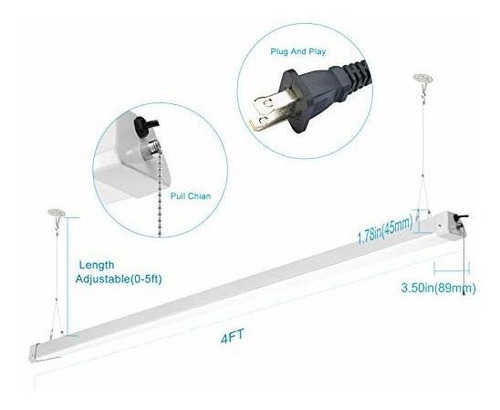 Ft Led Shop Light Color Temperature Selectable With Lm