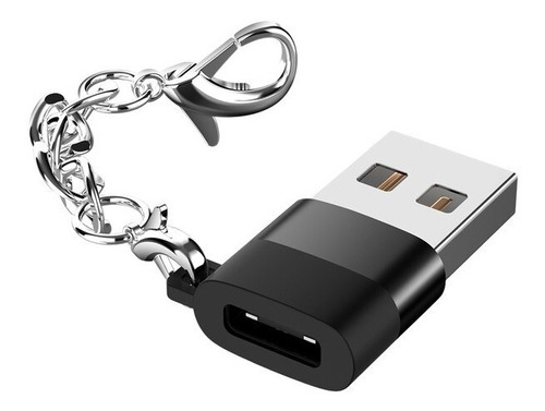 Adaptador Usb Macho A Usb-c Hembra Llavero Para Datos Y Carg