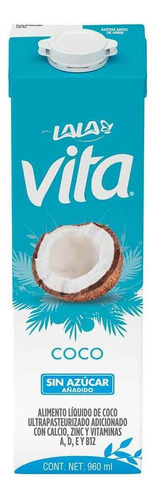 Alimento Líquido Lala Vita Coco Sin Azúcar 960ml