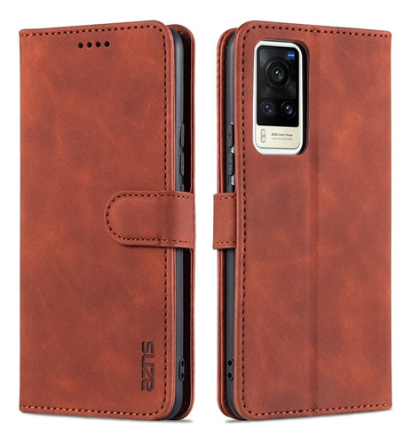 Funda Skin Feel Calf Texture Para Vivo X60