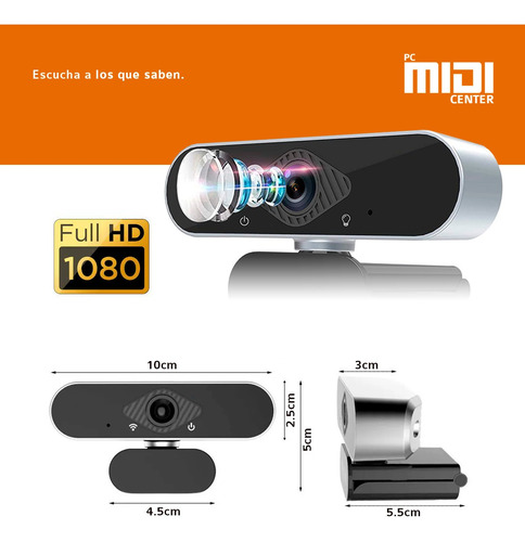 Imagen 6 de 9 de Webcam Full Hd Microfono 1080p Pc Zoom Ausek Wl011