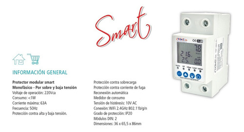 Protector Tension Wifi Alta Baja Medidor Consumo Tbcin Smart Gfab63cxl