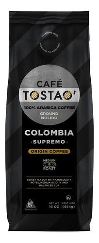 Tostao ' - Cafe De Arabica Colombiano 100% Puro - Supremo - 