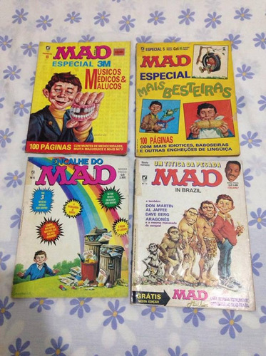 4 Revistas Mad Uma Edição Tripla Anos 80/90  Ler Tudo 129,98