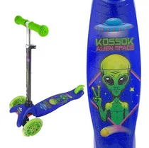 Comprar Monopatín Kossok Fun Scooter 3 Ruedas Silicona Led Infantil Color Azul