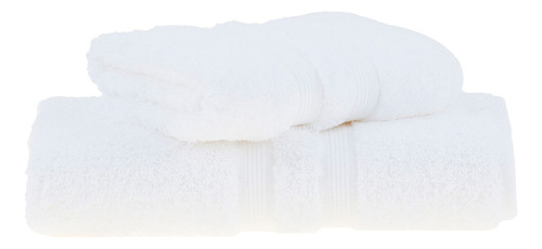 Buddemeyer jogo de toalhas algodão egípcio banho branco 2 peças