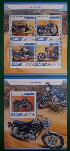 2017 Transportes- Motos- Rep Yibuti (2 Boques) Mint