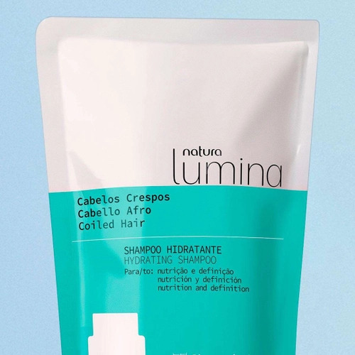Lumina Shampoo Refil + Condicionador Cabelos Crespos Natura