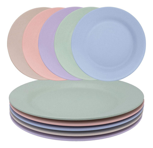 Platos De Paja De Trigo Luckyzone - Plato Reutilizable Y Inq