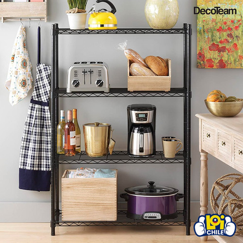 Rack Metálico Decoteam 4 Estantes De Rejillas Ajustables