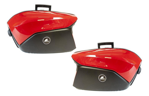 Alforjas Para Moto Laterales Rojo Std 37l Rigida Kinlley