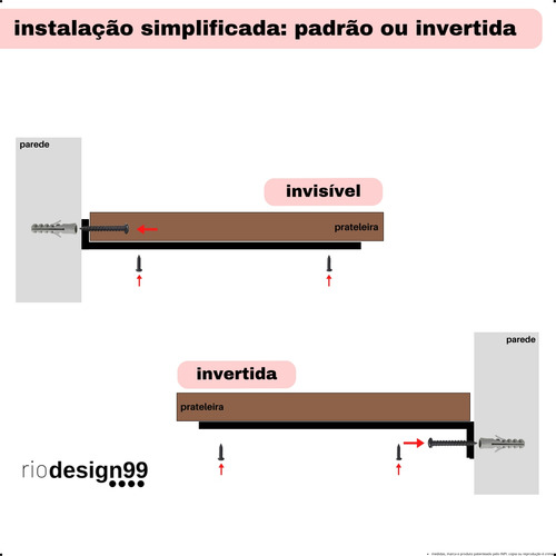 10cm - Mão Francesa Cantoneira Preta Invisível - rio design99 - Ferro Aço Suporte Para Prateleira Reforçada Resistente Industrial Madeira Bancada Estante s61
