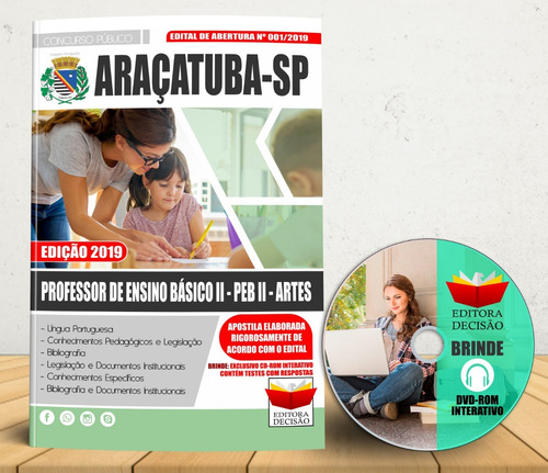 Concurso Araçatuba Professor Ensino Básico Ii Peb Ii Artes