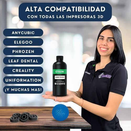 Resina Para Impresora 3d Resistente Dura Esun Hard Tough 1kg