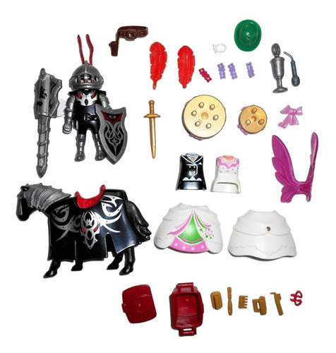 Playmobil Figura Caballero 4841 Y Lote De Accesorios