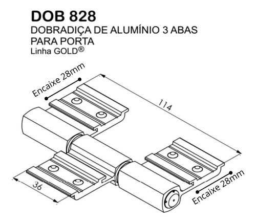Dobradica Encaixe Suprema Db-838 C/puxador Camarao Branco