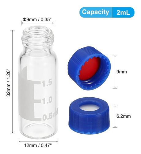 Vial Con Muestreador Automático De 2 Ml, Viales Para Hplc/gc