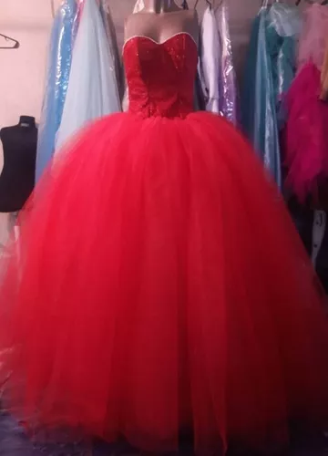 Vestido De 15 Anos Color Rojo | 📦