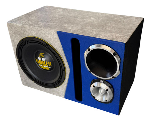 Caixa Trio 12p Hammer Super Tweeter Carro 700w Rms