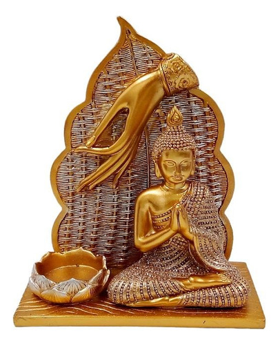 Porta Vela Decorativo Buda + 10 Velas