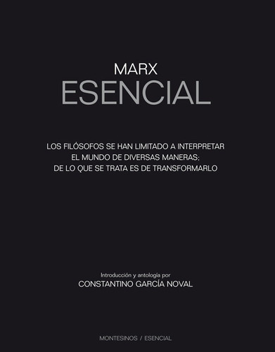 Marx Esencial, De García Noval, Stantino. Editorial Montesinos, Tapa Blanda En Español