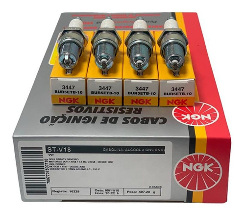 Kit Cables Y Bujías Ngk P/ Vw Gol 1997-2009 3 Electrodos