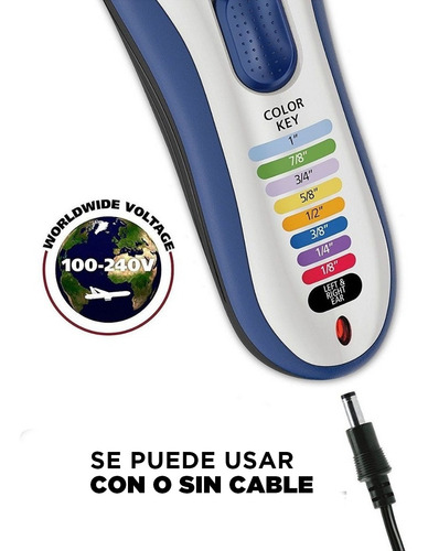 Imagen 7 de 8 de Máquina Cortar Pelo Wahl Colorpro Cordless 20 Piezas