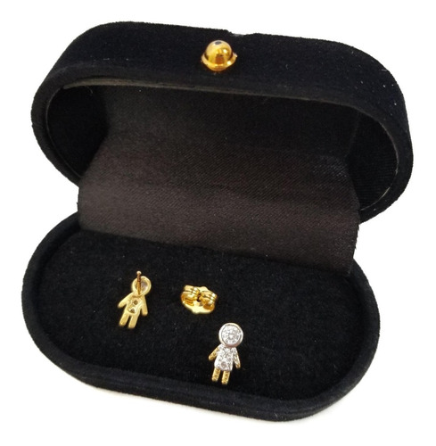 Aretes Astronauta Para Niña Joya Regalo Acero Dorado