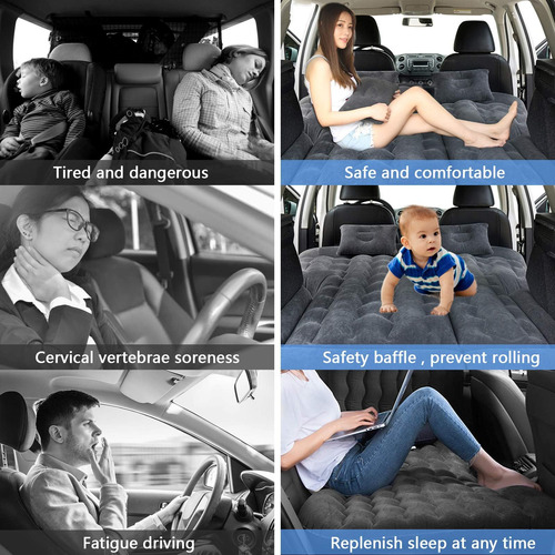Colchón De Aire Suv, Cama De Automóvil Inflable Con Bomba El