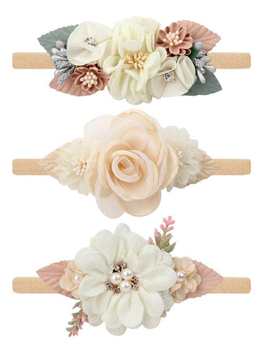 Diadema Floral De Nailon Para Beb, Corona De Flores, Banda E