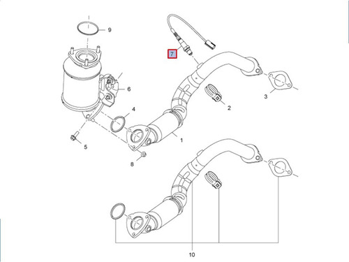 Sensor Oxigeno Pos1 (adc) Aveo 1.5 2018 - 2021 Gm Parts