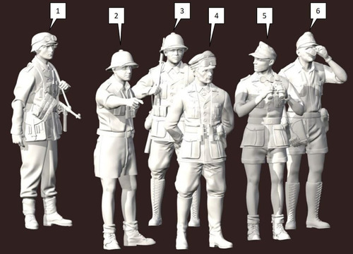 Afrika Korps, En Escala 1/16, (12cm) Color Blanco