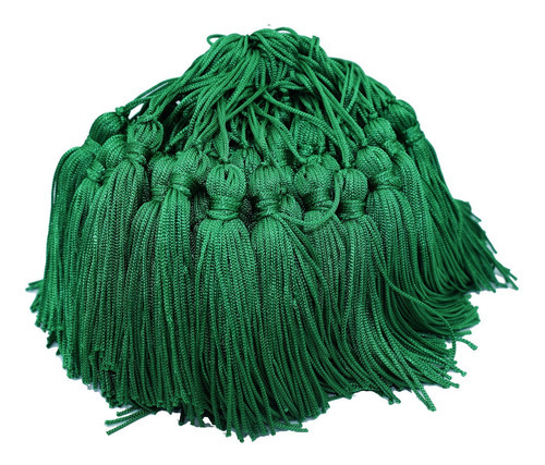 Franjas D Seda Pingentes Tassel Laranja 25 Unidades Cor Verde-escuro