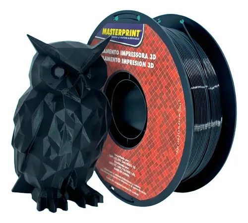 Filamento Masterprint Petg 3d Preto 1.75mm 1kg
